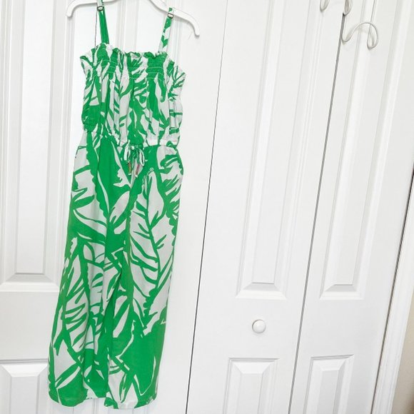 Lilly Pulitzer Other - LILLY PULITZER  KIDS TROPICAL GREEN JUMPSUIT SIZE SP 6/6X